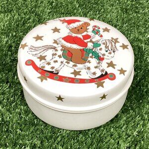 Christopher Stuart Santa Bear's Ride Porcelain Candy Dish